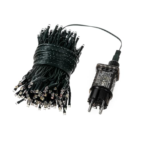 Lindby LED Lichterkette außen Strom, mit Fernbedienung (RGB, Timer, Dimmer, versch. Modi), 22,9 m, 200 LED-Lichter, IP44, Weihnachtsbeleuchtung Outdoor von Lindby
