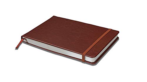 Linden Art Aquarell-Tagebuch, 300 g/m², 64 kaltgepresste 21,6 x 14 cm Seiten, Aquarell- und gemischte Medien, Reisetagebuch, braunes PU-Leder, Hardcover von Linden Art