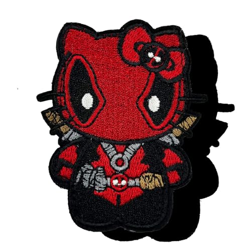 Niedlicher Kitty Hero bestickter Klettverschluss von Lindesa
