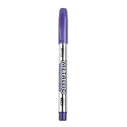 Permanent Metal Crafts Illustrationsstift, gebrauchter Marker, Metallmarker für Heimwerker, 1 ml, Scrapbook-Stift, Künstler, Büro und Schreibwaren, extra feine Spitze zum Schreiben (lila von LindoMaker