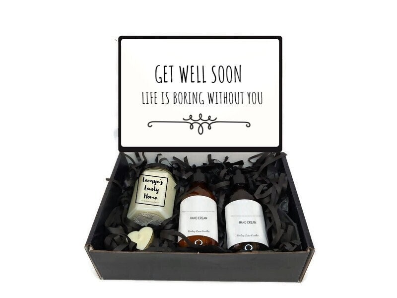 Get Well Soon Geschenkbox Geschenkkorb - Individuell/Personalisiert von LindsayLucasCandles