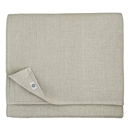 Linen & Cotton Elegante Festliche Tischdecke Stoff Anabella - 100% Leinen, Beige/Natur (147 x 250 cm) Tischtuch Tischwäsche Rechteckig Lang für Restaurant Hotel Cafe Deko Hochzeit Geburtstag Party von Linen & Cotton