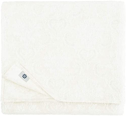 Linen & Cotton Jacquard Damast Tischdecke Waverly, 46% Leinen, 54% Baumwolle - 147 x 250cm, Weiß/Weiss von Linen & Cotton