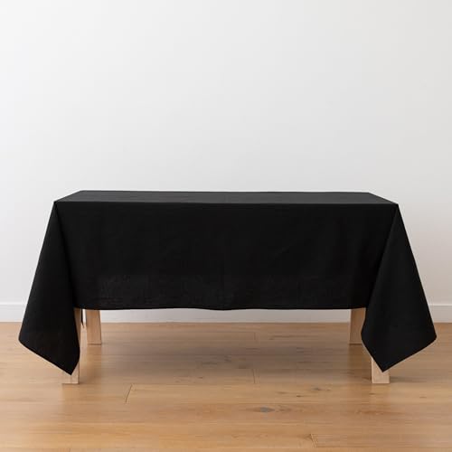 LinenMe Tischdecke 53% Leinen 47% Baumwolle – Rechteckige Stofftischdecke 156 x 250 cm – Waschbar & Bügelfrei – Ideal für Esstisch, Küche, Wohnzimmer – Hochwertige Tischwäsche – Schwarz LinenMe Tischdecke 53% Leinen 47% Baumwolle – Rechteckige Stofftischdecke 156 x 250 cm – Waschbar & Bügelfrei – Ideal für Esstisch, Küche, Wohnzimmer – Hochwertige Tischwäsche – Schwarz von LinenMe