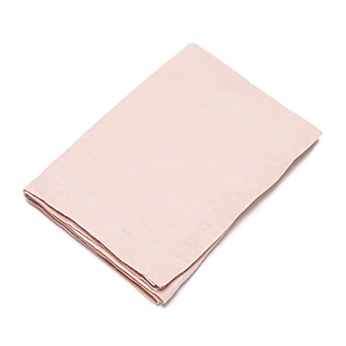 Linenme Küchentuch, 170 x 170 cm, 10-teilig, Stone Washed Tischdecke, Aloe - 6,35, Leinen, Rosa, 170 x 250 cm von LinenMe