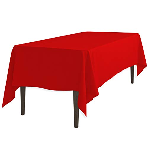 LinenTablecloth Tischdecke 152 x 320 cm rechteckig, Polyester rot von LinenTablecloth