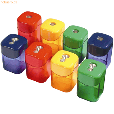 10 x Linex Spitzdose mit 2 Öffnungen bis 11mm Durchmesser farbig sorti von Linex