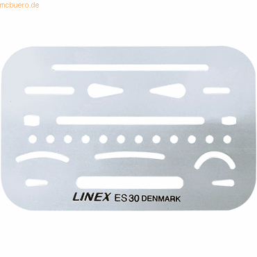 25 x Linex Radierschablone ES30 Stahl 25 x Linex Radierschablone ES30 Stahl von Linex