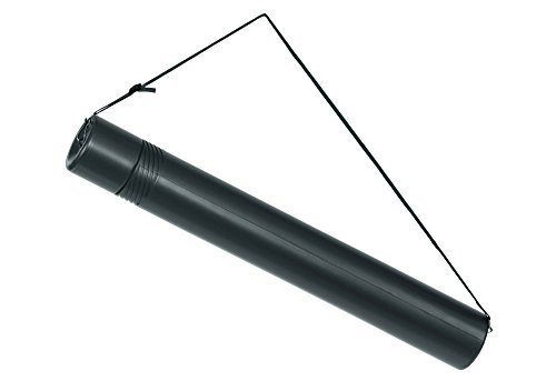Linex DT174 Zeichen-Köcher, 40-74cm, 5,5cm Durchmesser, Transport-Rolle, höhenverstellbar, inkl. Schultergurt, schwarz von Canson