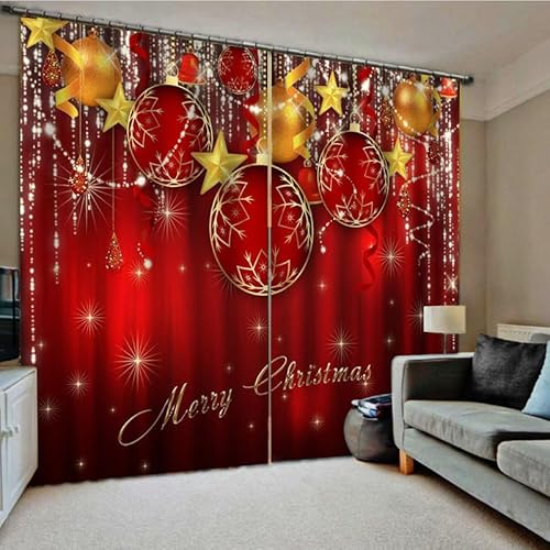 Linfye Vorhang Rote Weihnachten Vorhänge Thermovorhang VerdunklungsVorhänge Verdunklungsvorhang Gardinen Mit öSen Vorhang Blickdicht Fenstervorhang Kinderzimmer 2 StüCke H 225 x B 140 cm Linfye Vorhang Rote Weihnachten Vorhänge Thermovorhang VerdunklungsVorhänge Verdunklungsvorhang Gardinen Mit öSen Vorhang Blickdicht Fenstervorhang Kinderzimmer 2 StüCke H 225 x B 140 cm von Linfye
