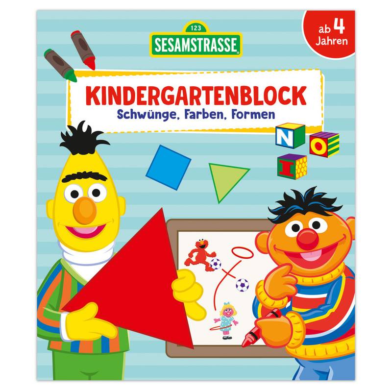 Sesamstraße Kindergartenblock - Schwünge, Farben, Formen, Kartoniert (TB) von Lingen
