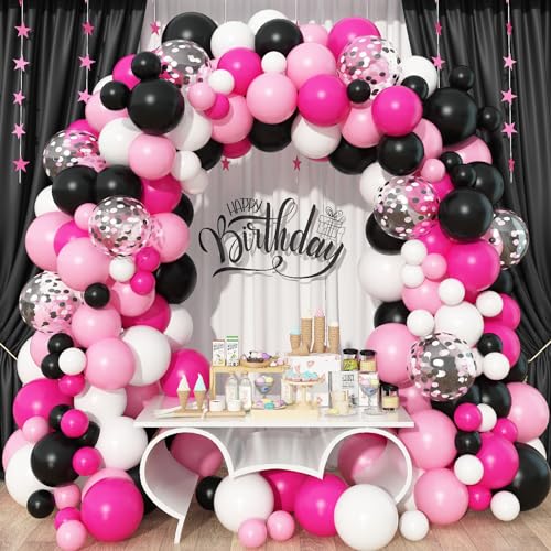 Ballon Girlande Rosa Schwarz, 114 Stück Pastell Pink Rosa Schwarz Weiß Konfetti Helium Luftballon Girlande Set, Maus Motto Ballonbogen Kit für Mädchen Geburtstagsdeko Hochzeit Babyparty Dekoration Ballon Girlande Rosa Schwarz, 114 Stück Pastell Pink Rosa Schwarz Weiß Konfetti Helium Luftballon Girlande Set, Maus Motto Ballonbogen Kit für Mädchen Geburtstagsdeko Hochzeit Babyparty Dekoration von Lingqiang