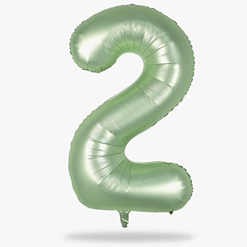 Geburtstag Zahlen Luftballon 2 jahre, 40" Groß Salbeigrün Folienballon Zahl 2 für Mädchen, 101cm Grün Ballon 2. Geburtstagsdeko, Olivgrün Zahlenballon 2 zum Frau Jubiläum Party Deko, Fliegt mit Helium Geburtstag Zahlen Luftballon 2 jahre, 40" Groß Salbeigrün Folienballon Zahl 2 für Mädchen, 101cm Grün Ballon 2. Geburtstagsdeko, Olivgrün Zahlenballon 2 zum Frau Jubiläum Party Deko, Fliegt mit Helium von Lingqiang