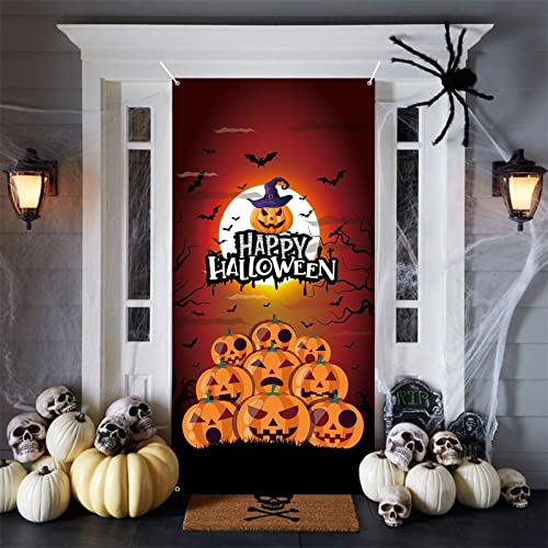 Halloween Tür Banner, Halloween Party Deko Türabdeckung Banner, Größe Halloween Poster Schild Hintergrund Banner Outdoor Party für Halloween Türdeko Veranda Haustür Wand Party Dekoration, 90 x 185 cm Halloween Tür Banner, Halloween Party Deko Türabdeckung Banner, Größe Halloween Poster Schild Hintergrund Banner Outdoor Party für Halloween Türdeko Veranda Haustür Wand Party Dekoration, 90 x 185 cm von Lingqiang