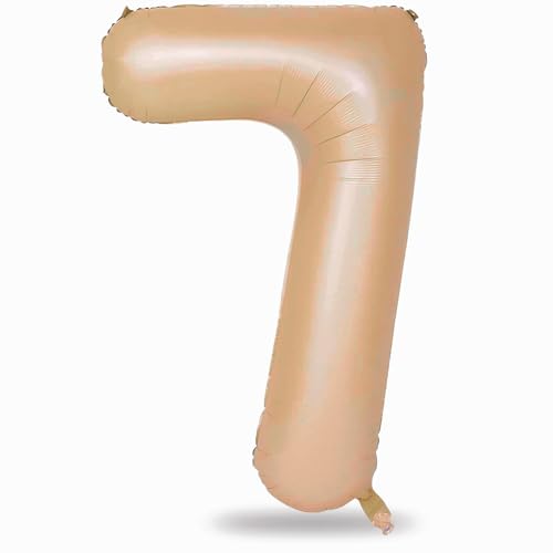 Luftballon Geburtstag XXL Braun, 40 Zoll Groß Nude Zahl 7 Folienballon, 101cm Beige Zahlen 7. Geburtstagsdeko Ballon für Mädchen Junge, Helium Zahlenballon 7 Boho Deko zum Frau Jubiläum Neujahr Party Luftballon Geburtstag XXL Braun, 40 Zoll Groß Nude Zahl 7 Folienballon, 101cm Beige Zahlen 7. Geburtstagsdeko Ballon für Mädchen Junge, Helium Zahlenballon 7 Boho Deko zum Frau Jubiläum Neujahr Party von Lingqiang