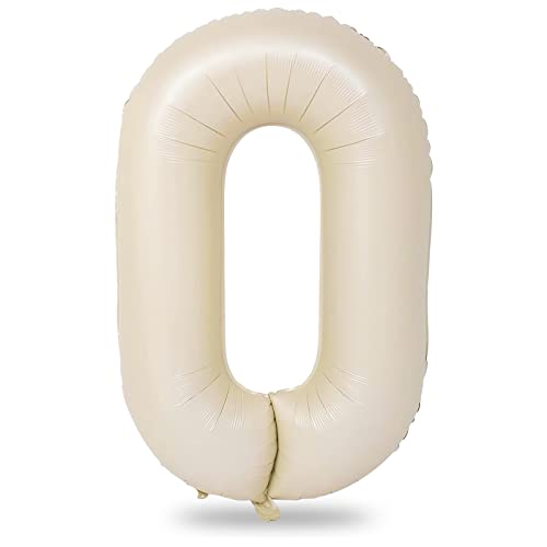 Luftballon Geburtstag Zahl 0 Beige, 40" Riesen Folienballon Zahlen 0, 101cm Creme Weiß Zahlenballon 0 Geburtstagsdeko für Mädchen, Zahl 0 Helium Ballon zum Mann Frau Neujahr Jubiläum Boho Party Deko Luftballon Geburtstag Zahl 0 Beige, 40" Riesen Folienballon Zahlen 0, 101cm Creme Weiß Zahlenballon 0 Geburtstagsdeko für Mädchen, Zahl 0 Helium Ballon zum Mann Frau Neujahr Jubiläum Boho Party Deko von Lingqiang