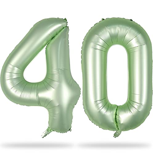 Luftballon Zahl 40 Salbeigrün, 40" XXL Grün Folienballons Zahlen 40 für Frauen, Boho Olivgrün 40. Geburtstag Deko Luftballons für Frau Mann 40 Jahre Geburtstagsdeko Jubiläum Hochzeit Party Dekoration Luftballon Zahl 40 Salbeigrün, 40" XXL Grün Folienballons Zahlen 40 für Frauen, Boho Olivgrün 40. Geburtstag Deko Luftballons für Frau Mann 40 Jahre Geburtstagsdeko Jubiläum Hochzeit Party Dekoration von Lingqiang