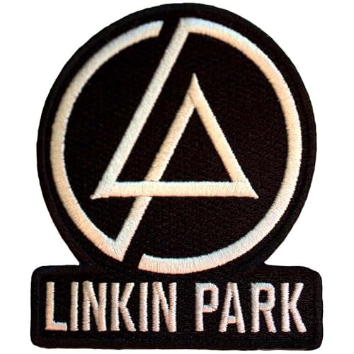 Linkin Park Aufbügler mit Logo, gewebt, konzentrischer Text, zum Aufbügeln, schwarz / beige, Einheitsgröße Linkin Park Aufbügler mit Logo, gewebt, konzentrischer Text, zum Aufbügeln, schwarz / beige, Einheitsgröße von Linkin Park