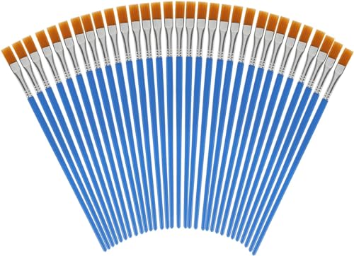 Linkstyle 32 Stück Breite Flache Pinsel Set, Professionelle Kleine Nylon Künstlerpinsel für Anfänger Details und Kunstmalerei, 7mm Linkstyle 32 Stück Breite Flache Pinsel Set, Professionelle Kleine Nylon Künstlerpinsel für Anfänger Details und Kunstmalerei, 7mm von Linkstyle