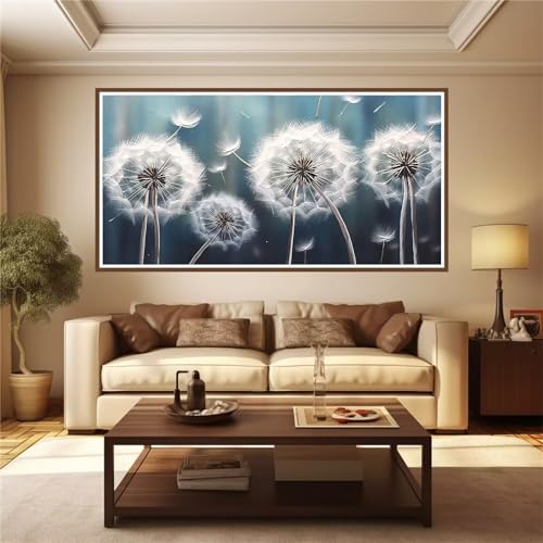 Diamond Painting Weihnachten Deko Set für Erwachsene/Kinder DIY Kreativ Set, Grauer Löwenzahn Muster DIY Kunst Handwerk Diamond Painting Bilder, for Geschenk oder Home Wand Deko Wohnzimmer 50x100cm Diamond Painting Weihnachten Deko Set für Erwachsene/Kinder DIY Kreativ Set, Grauer Löwenzahn Muster DIY Kunst Handwerk Diamond Painting Bilder, for Geschenk oder Home Wand Deko Wohnzimmer 50x100cm von Linncen