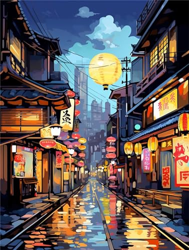 Malen Nach Zahlen Tokio, 45x60cm DIY Malen Nach Zahlen Erwachsene Landschaft, DIY Kreativ Set für Erwachsene Handgemalt Ölgemälde Kits auf Leinwand Geschenk, Acryl-Malen Nach Zahlen für Zimmer Deko Malen Nach Zahlen Tokio, 45x60cm DIY Malen Nach Zahlen Erwachsene Landschaft, DIY Kreativ Set für Erwachsene Handgemalt Ölgemälde Kits auf Leinwand Geschenk, Acryl-Malen Nach Zahlen für Zimmer Deko von Linncen