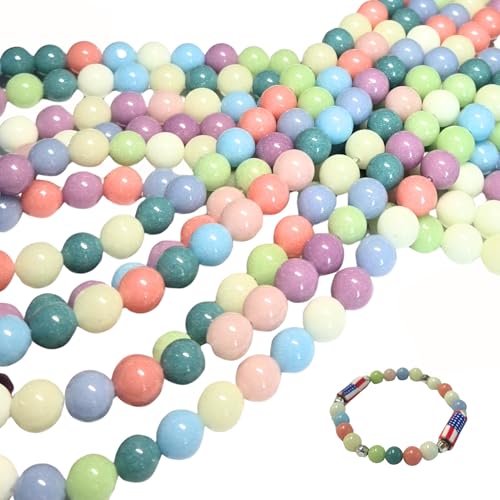 Glasperlen, rund, 8 mm, für Armbänder, leuchtende Perlen, DIY-Schmuckzubehör, Geschenk für Perlen, 300 Stück Glasperlen, rund, 8 mm, für Armbänder, leuchtende Perlen, DIY-Schmuckzubehör, Geschenk für Perlen, 300 Stück von Linpeng