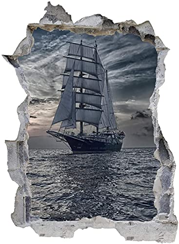 Wandtattoo Wandaufkleber 3D Schiff segelt Mast Aufkleber Deckeaufkleber Wandbild Wohnzimmer Schlafzimmer Kinderzimmer Deko 53x80cm Wandtattoo Wandaufkleber 3D Schiff segelt Mast Aufkleber Deckeaufkleber Wandbild Wohnzimmer Schlafzimmer Kinderzimmer Deko 53x80cm von Linyuan