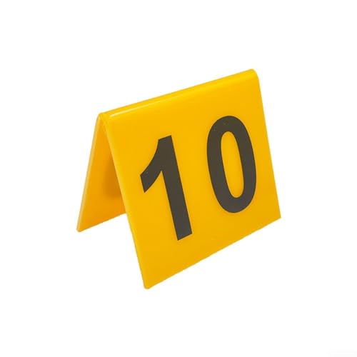 ​Acryl-Tischnummernschilder, Tischzeltschild mit Zahlenschildern 1–40, Tischnummerierung, Tischnummer für Hochzeit, Party, Geburtstag (gelb) von Lioaeust