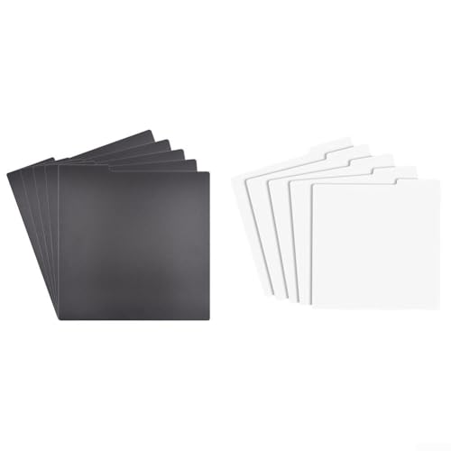 Alphabetisch für Schallplatten-Trennblätter, 5 Stück Klassifizierungskarten für schnellen Zugriff auf Ihre CD- und LP-Sammlung (schwarz, 30,5 cm) von Lioaeust