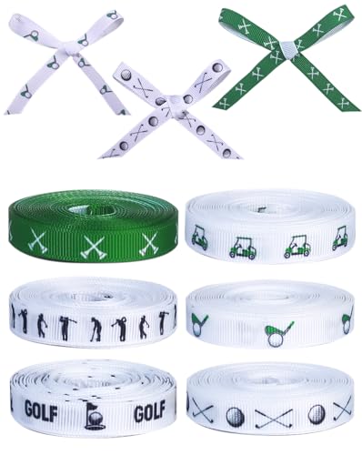 Liobelon 6 Rollen 27,7 m Golfband für Geschenkverpackungen, 0,9 Zoll Golf-Thema, Ripsband für Sportveranstaltungen, Party-Dekorationen, DIY-Kranz, Nähzubehör Liobelon 6 Rollen 27,7 m Golfband für Geschenkverpackungen, 0,9 Zoll Golf-Thema, Ripsband für Sportveranstaltungen, Party-Dekorationen, DIY-Kranz, Nähzubehör von Liobelon