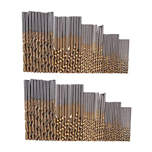 Lioggyet 100 Stück 1/1,5/2,0/2,5/3 mm Bohrer-Set HSS Titanbeschichtet von Lioggyet