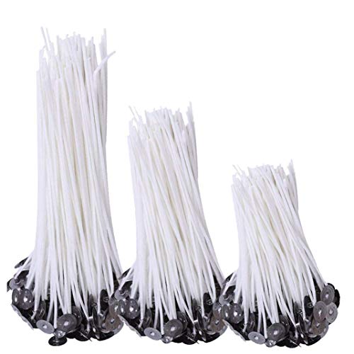 Lioggyet 150 Stück natürliche Kerzendochte, 50 Stück à 20,3 cm, 50 Stück à 15,2 cm, 50 Stück, 10,2 cm, natürlicher Baumwollkern mit geringem Rauch, zur Kerzenherstellung Lioggyet 150 Stück natürliche Kerzendochte, 50 Stück à 20,3 cm, 50 Stück à 15,2 cm, 50 Stück, 10,2 cm, natürlicher Baumwollkern mit geringem Rauch, zur Kerzenherstellung von Lioggyet