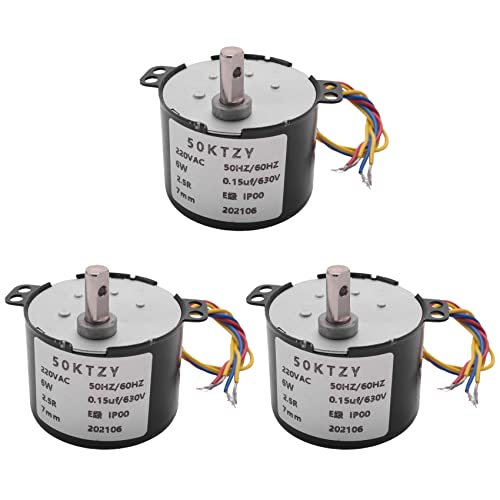 Lioggyet 3 x 50 Ktyz Ac 220 V 10 W 0,5 A 2,5 R / Min Permanentmagnet, Synchronmotor, Getriebe-Reduzierungsmotor, AC / CW Lioggyet 3 x 50 Ktyz Ac 220 V 10 W 0,5 A 2,5 R / Min Permanentmagnet, Synchronmotor, Getriebe-Reduzierungsmotor, AC / CW von Lioggyet