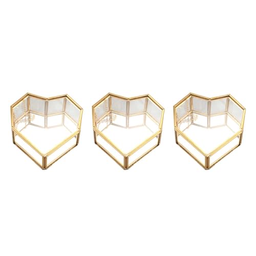 Lioggyet 3 x gedrehte Schmuckschatulle aus geometrischem Kristall in Herzform aus Glas, einzigartige Hochzeitsschmuckbox, exquisit für Hochzeitsdekoration Lioggyet 3 x gedrehte Schmuckschatulle aus geometrischem Kristall in Herzform aus Glas, einzigartige Hochzeitsschmuckbox, exquisit für Hochzeitsdekoration von Lioggyet