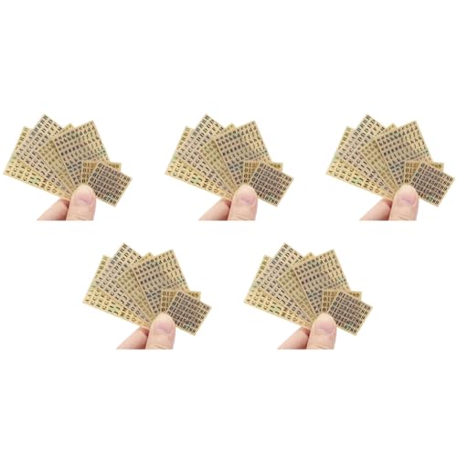 Lioggyet 30 Blatt kleine Gummietiketten, 3 mm, mit Alphabetzahlen, selbstklebende Gummietiketten aus Glitzerlegierung, gold-/silberfarbene Buchstaben (3 mm) von Lioggyet