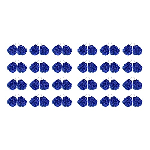 Lioggyet 48 Stück Cheerleading Pom Poms Metallfolie Cheer Pom Poms mit Kunststoffgriff Blau Lioggyet 48 Stück Cheerleading Pom Poms Metallfolie Cheer Pom Poms mit Kunststoffgriff Blau von Lioggyet