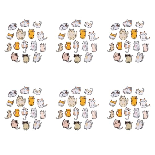 Lioggyet Bestickte Patches zum Aufbügeln, 90 Stück, bestickte Katzen Patches für Jeans, Jacken, Applikationen zum Aufnähen, DIY Zubehör von Lioggyet