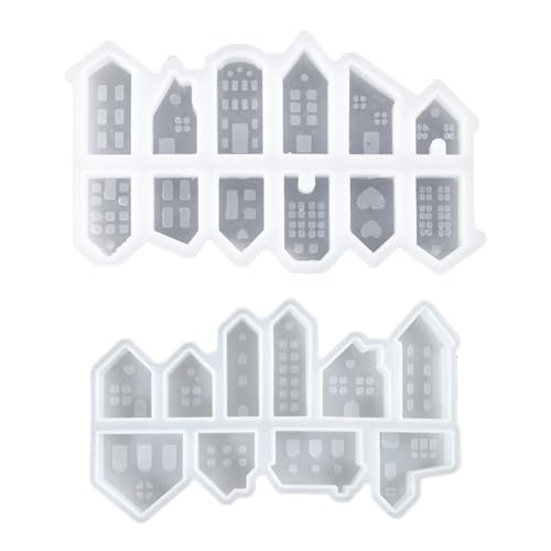Lioggyet Kerzenform in Hausform, Silikonformen für Kerzen, Seife, Gießformen aus Epoxidharz, Fensterdesign für Sojakerzen von Lioggyet