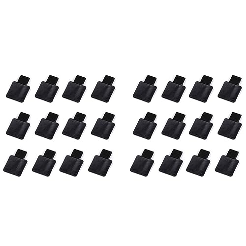 Lioggyet Packung mit 24 Kugelschreibern, selbstklebend, elastisch, für Notizbücher, Tagebücher, Kalender (schwarz) von Lioggyet