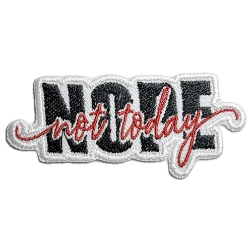 Liomon Aufnäher zum Aufbügeln mit Aufschrift "Nope not Today", bestickt, für Kleidung, Hüte, Taschen, Rucksäcke, lustig, zum Aufbügeln von Liomon