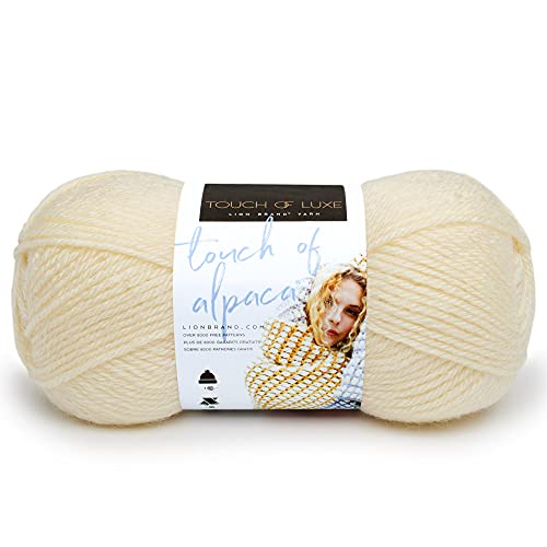 Lion Brand Yarn Company 674-098 Touch of Alpaka Garn, Creme, ein Knäuel Lion Brand Yarn Company 674-098 Touch of Alpaka Garn, Creme, ein Knäuel von Lion Brand Yarn