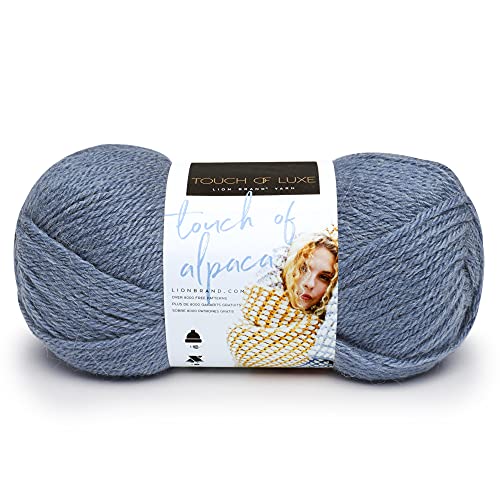 Lion Brand Yarn Company 674-108 Touch of Alpaka Garn, Dusty Blue, ein Knäuel von Lion Brand Yarn Company