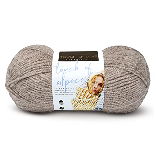 Lion Brand Yarn Company 674-123 Touch of Alpaka Garn, Taupe, ein Knäuel von Lion Brand Yarn Company