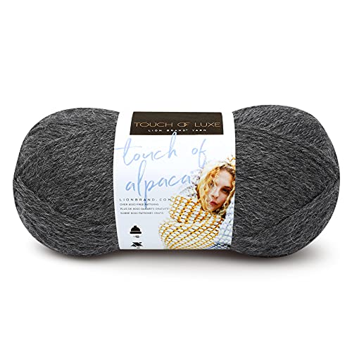 Lion Brand Yarn Company 674-152 Touch of Alpaka Garn, Anthrazit, ein Knäuel von Lion Brand Yarn