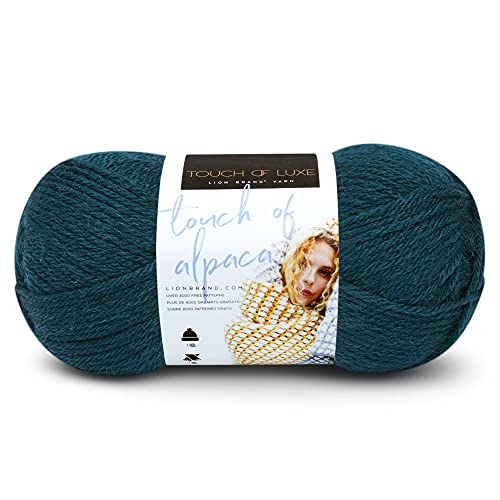 Lion Brand Yarn Company 674-178 Touch of Alpaka-Garn, Jade, Acrylmischung, ein Knäuel von Lion Brand Yarn