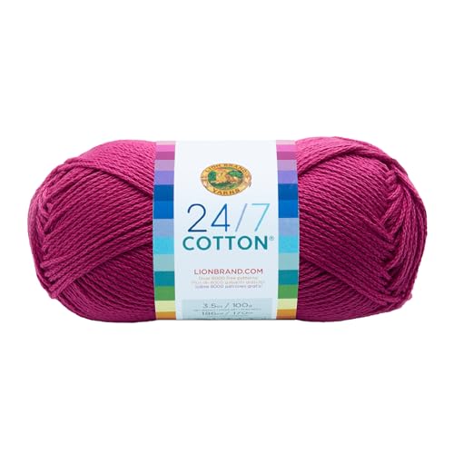 Lion Brand Yarn Company Cotton Yarn, 100 Percent Cotton, Rose,15.24x6.35x6.35 cm Lion Brand Yarn Company Cotton Yarn, 100 Percent Cotton, Rose,15.24x6.35x6.35 cm von Lion Brand Yarn