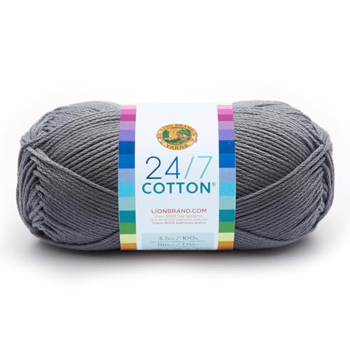 Lion Brand Yarn Company Cotton Yarn, 100 Percent Cotton, Silver von Lion Brand Yarn
