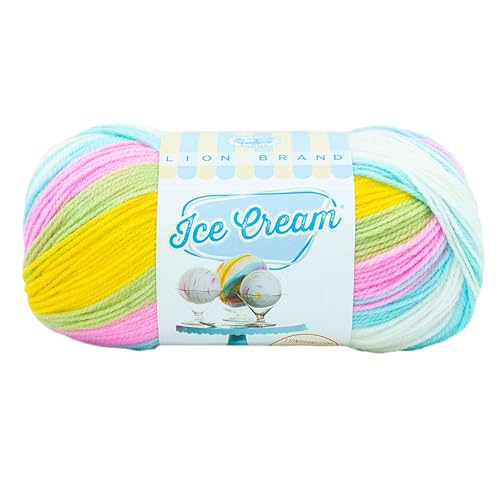 Lion Brand Yarn 923-224 Eiscreme-Garn, Bunny Tracks von Lion Brand Yarn