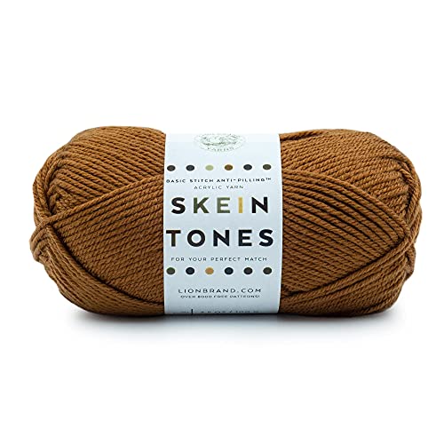 (1 Knäuel) Lion Brand Yarn Basic Stitch Anti Pilling "Strang Tones" Garn, Trüffel von Lion Brand Yarn
