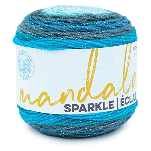 Lion Brand Garn, 94 Acryl/6% metallisches Poly, mehrfarbig (Wassermann), Einheitsgröße von Lion Brand Yarn Company